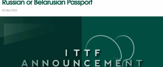 Podporujeme stanovisko ITTF a MOV
